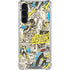 DC Comics Batman Batgirl Vintage Action pose pattern Galaxy S23 Plus Clear Case