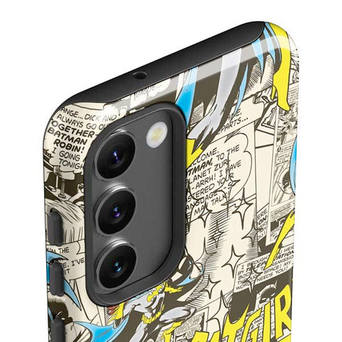 DC Comics Batman Batgirl Vintage Action pose pattern Galaxy S23 Plus Pro Case