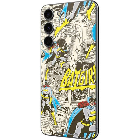 DC Comics Batman Batgirl Vintage Action pose pattern Galaxy S23 Plus Skin