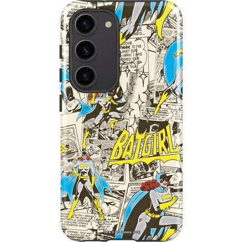 DC Comics Batman Batgirl Vintage Action pose pattern Galaxy S23 Pro Case
