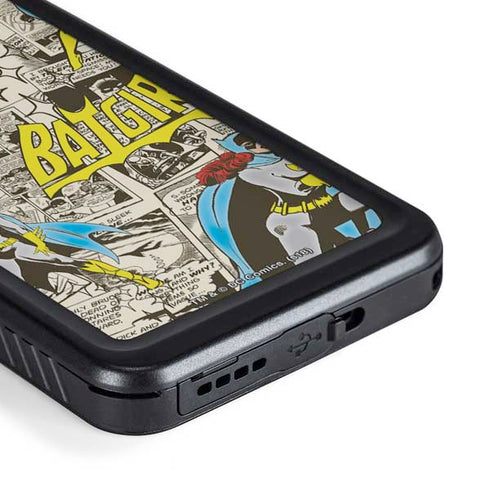 DC Comics Batman Batgirl Vintage Action pose pattern Galaxy S23 Waterproof Case