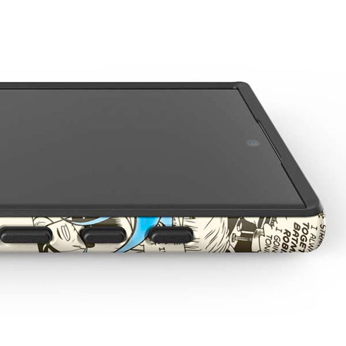 DC Comics Batman Batgirl Vintage Action pose pattern Galaxy S24 Ultra Impact Case