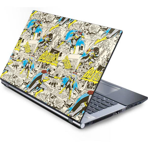DC Comics Batman Batgirl Vintage Action pose pattern Generic Laptop Skin