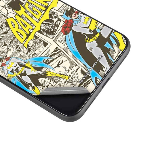 DC Comics Batman Batgirl Vintage Action pose pattern Google Pixel 4 XL Skin