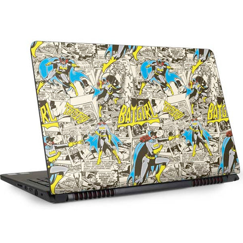 DC Comics Batman Batgirl Vintage Action pose pattern Dell Inspiron Skin