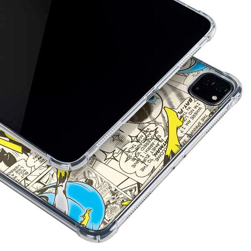 DC Comics Batman Batgirl Vintage Action pose pattern iPad Pro 12.9in (2020) Clear Case