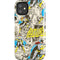 DC Comics Batman Batgirl Vintage Action pose pattern iPhone 11 Impact Case