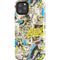 DC Comics Batman Batgirl Vintage Action pose pattern iPhone 11 Pro Max Impact Case