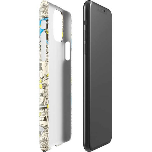DC Comics Batman Batgirl Vintage Action pose pattern iPhone 11 Pro Max Lite Case