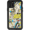 DC Comics Batman Batgirl Vintage Action pose pattern iPhone 11 Pro Waterproof Case