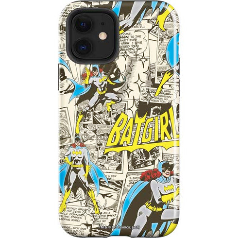 DC Comics Batman Batgirl Vintage Action pose pattern iPhone 12 Impact Case
