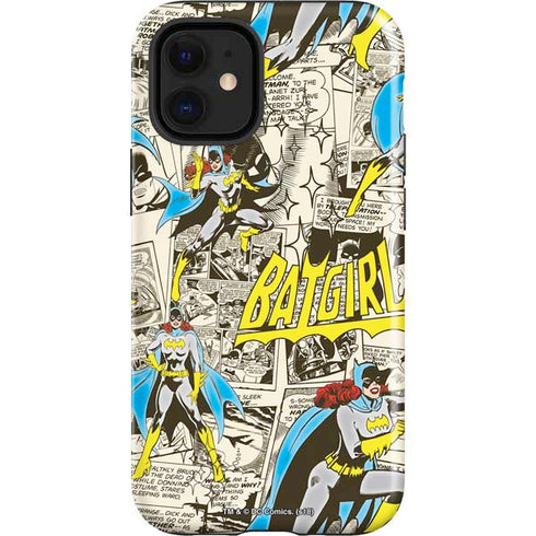 DC Comics Batman Batgirl Vintage Action pose pattern iPhone 12 Mini Impact Case