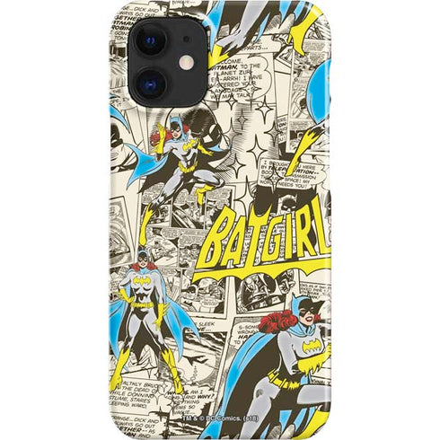 DC Comics Batman Batgirl Vintage Action pose pattern iPhone 12 Mini Lite Case