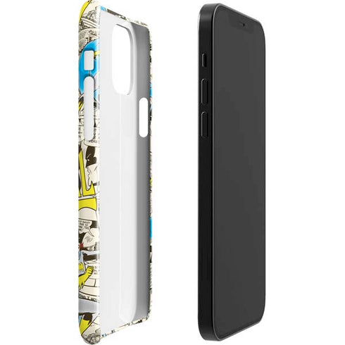 DC Comics Batman Batgirl Vintage Action pose pattern iPhone 12 Mini Lite Case