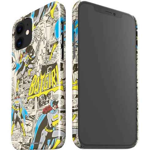 DC Comics Batman Batgirl Vintage Action pose pattern iPhone 12 Mini Lite Case