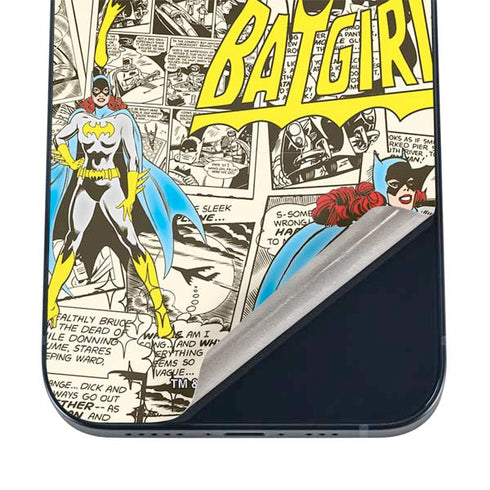 DC Comics Batman Batgirl Vintage Action pose pattern iPhone 12 Mini Skin