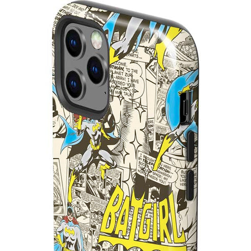 DC Comics Batman Batgirl Vintage Action pose pattern iPhone 12 Pro Max Impact Case