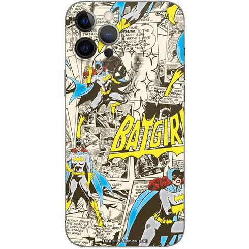 DC Comics Batman Batgirl Vintage Action pose pattern iPhone 12 Pro Max Skin