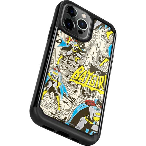DC Comics Batman Batgirl Vintage Action pose pattern iPhone 13 Pro Cargo Case