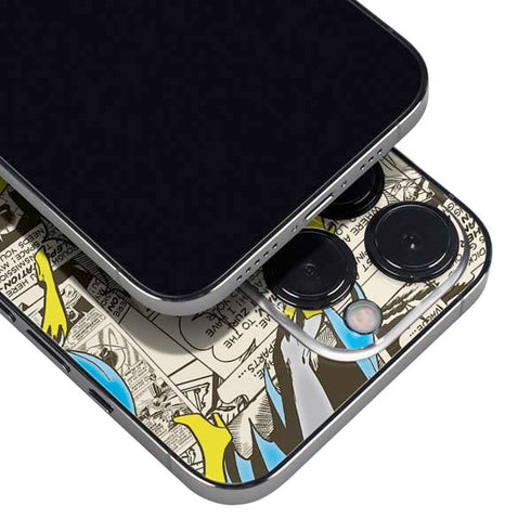 DC Comics Batman Batgirl Vintage Action pose pattern iPhone 13 Pro Skin