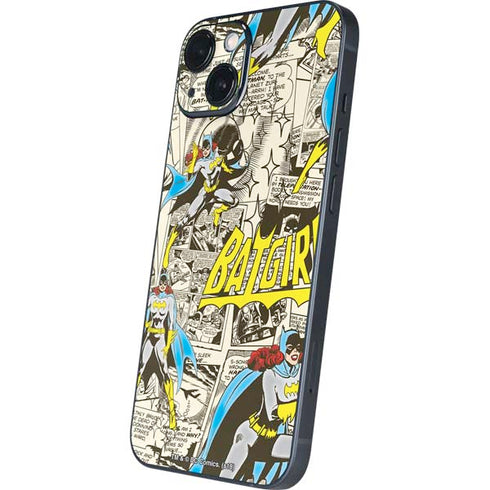 DC Comics Batman Batgirl Vintage Action pose pattern iPhone 13 Skin