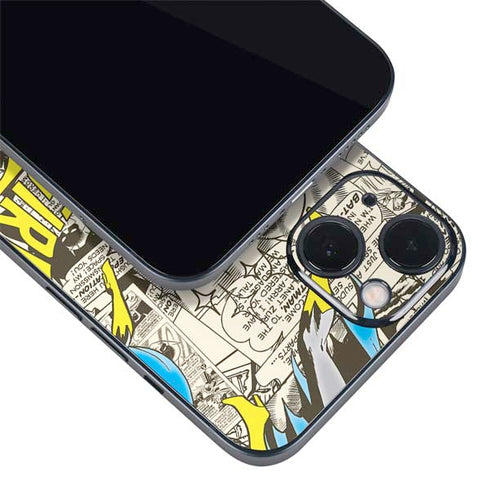 DC Comics Batman Batgirl Vintage Action pose pattern iPhone 13 Skin