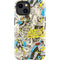 DC Comics Batman Batgirl Vintage Action pose pattern iPhone 14 Plus Impact Case