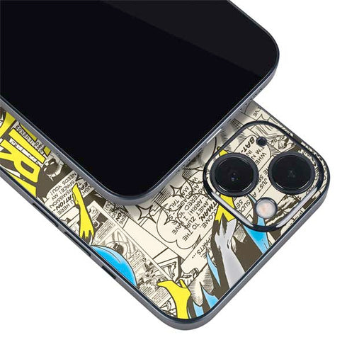 DC Comics Batman Batgirl Vintage Action pose pattern iPhone 14 Plus Skin