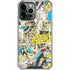 DC Comics Batman Batgirl Vintage Action pose pattern iPhone 14 Pro Max Clear Case