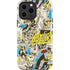 DC Comics Batman Batgirl Vintage Action pose pattern iPhone 14 Pro Max Impact Case