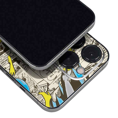 DC Comics Batman Batgirl Vintage Action pose pattern iPhone 15 Pro Skin