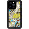 DC Comics Batman Batgirl Vintage Action pose pattern iPhone 14 Pro Waterproof Case
