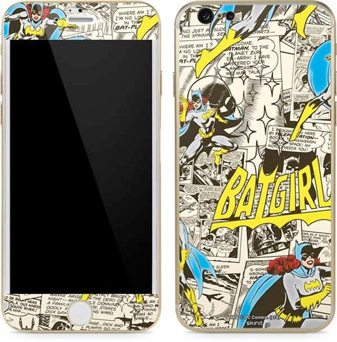 DC Comics Batman Batgirl Vintage Action pose pattern iPhone 6/6s Skin