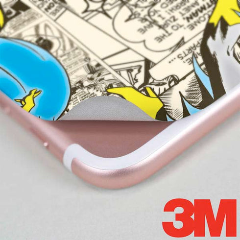 DC Comics Batman Batgirl Vintage Action pose pattern iPhone 7 Skin