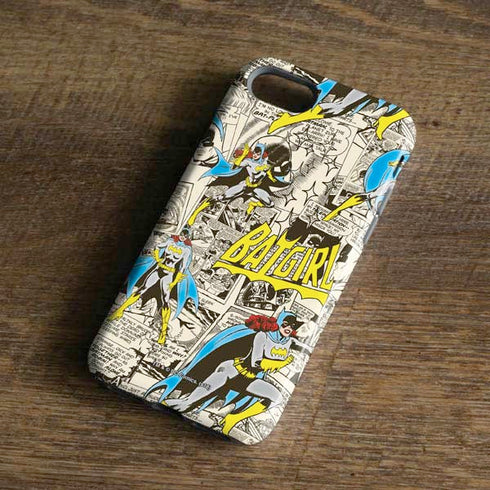 DC Comics Batman Batgirl Vintage Action pose pattern iPhone 8 Pro Case