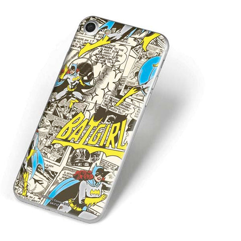 DC Comics Batman Batgirl Vintage Action pose pattern iPhone 8 Skin