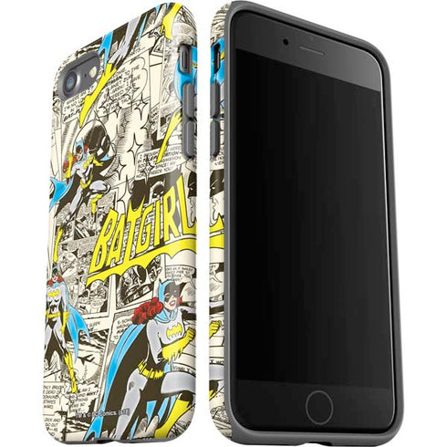 DC Comics Batman Batgirl Vintage Action pose pattern iPhone SE (2nd & 3rd Gen) Pro Case