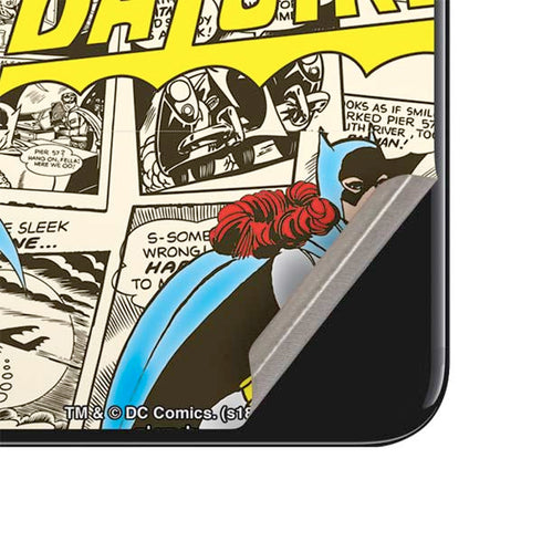 DC Comics Batman Batgirl Vintage Action pose pattern iPhone SE (2nd & 3rd Gen) Skin