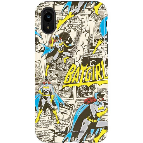 DC Comics Batman Batgirl Vintage Action pose pattern iPhone XR Pro Case