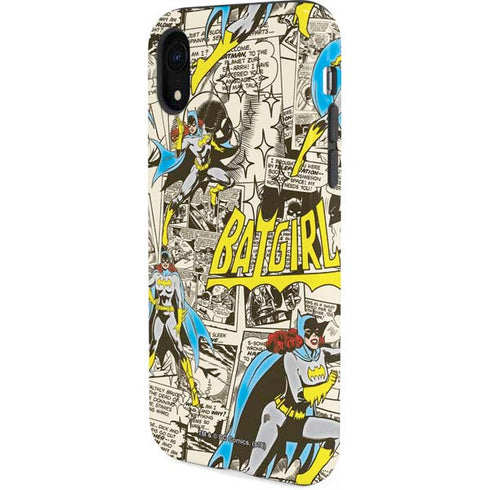 DC Comics Batman Batgirl Vintage Action pose pattern iPhone XR Pro Case
