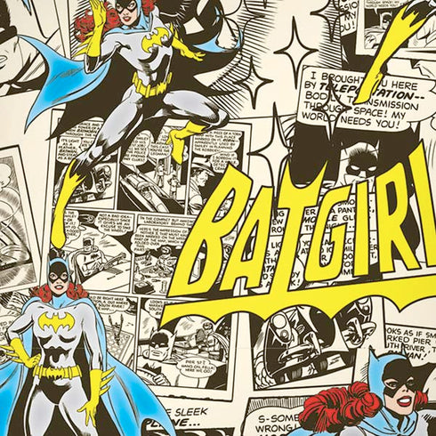 DC Comics Batman Batgirl Vintage Action pose pattern iPhone XR Skin