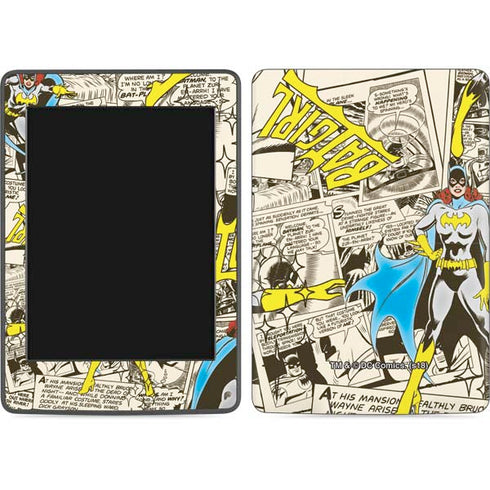 DC Comics Batman Batgirl Vintage Action pose pattern Amazon Kindle Skin