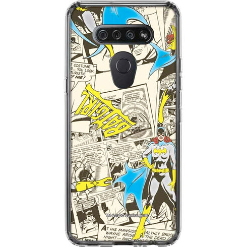 DC Comics Batman Batgirl Vintage Action pose pattern LG K51/Q51 Clear Case