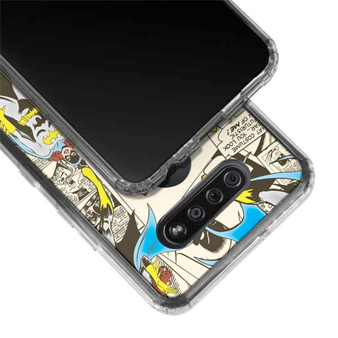 DC Comics Batman Batgirl Vintage Action pose pattern LG K51/Q51 Clear Case