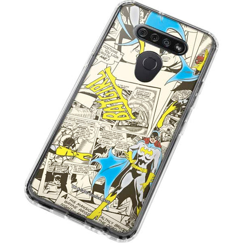 DC Comics Batman Batgirl Vintage Action pose pattern LG K51/Q51 Clear Case