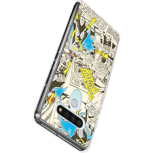 DC Comics Batman Batgirl Vintage Action pose pattern LG Stylo 6 Clear Case