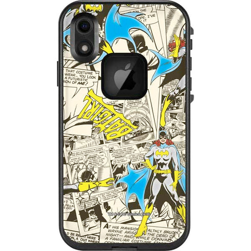 DC Comics Batman Batgirl Vintage Action pose pattern LifeProof Fre iPhone Skin