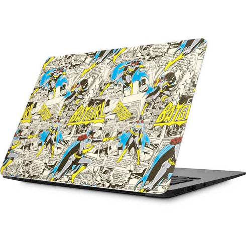 DC Comics Batman Batgirl Vintage Action pose pattern Apple MacBook Skin