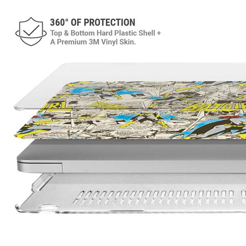 DC Comics Batman Batgirl Vintage Action pose pattern MacBook Air 13in M1 (2021) Case plus Skin
