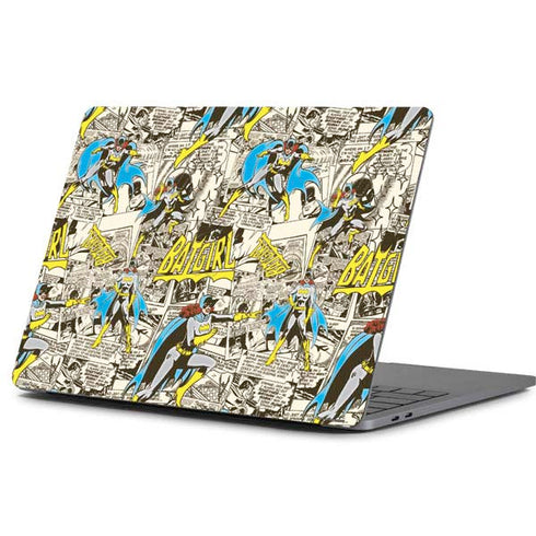 DC Comics Batman Batgirl Vintage Action pose pattern Apple MacBook Pro 13-inch Skin